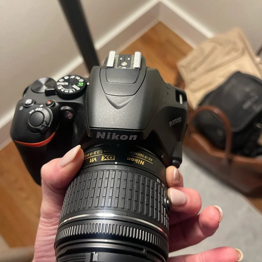 Nikon Black and Red DSLR Camera